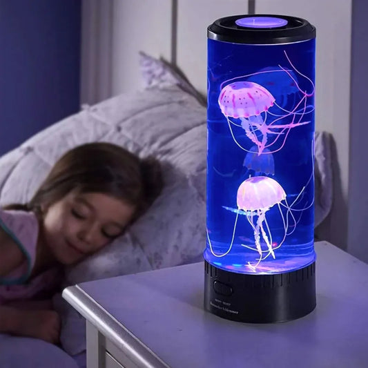 Jellyfish Color Changing Night Light Lamp - USB/Battery Powered
