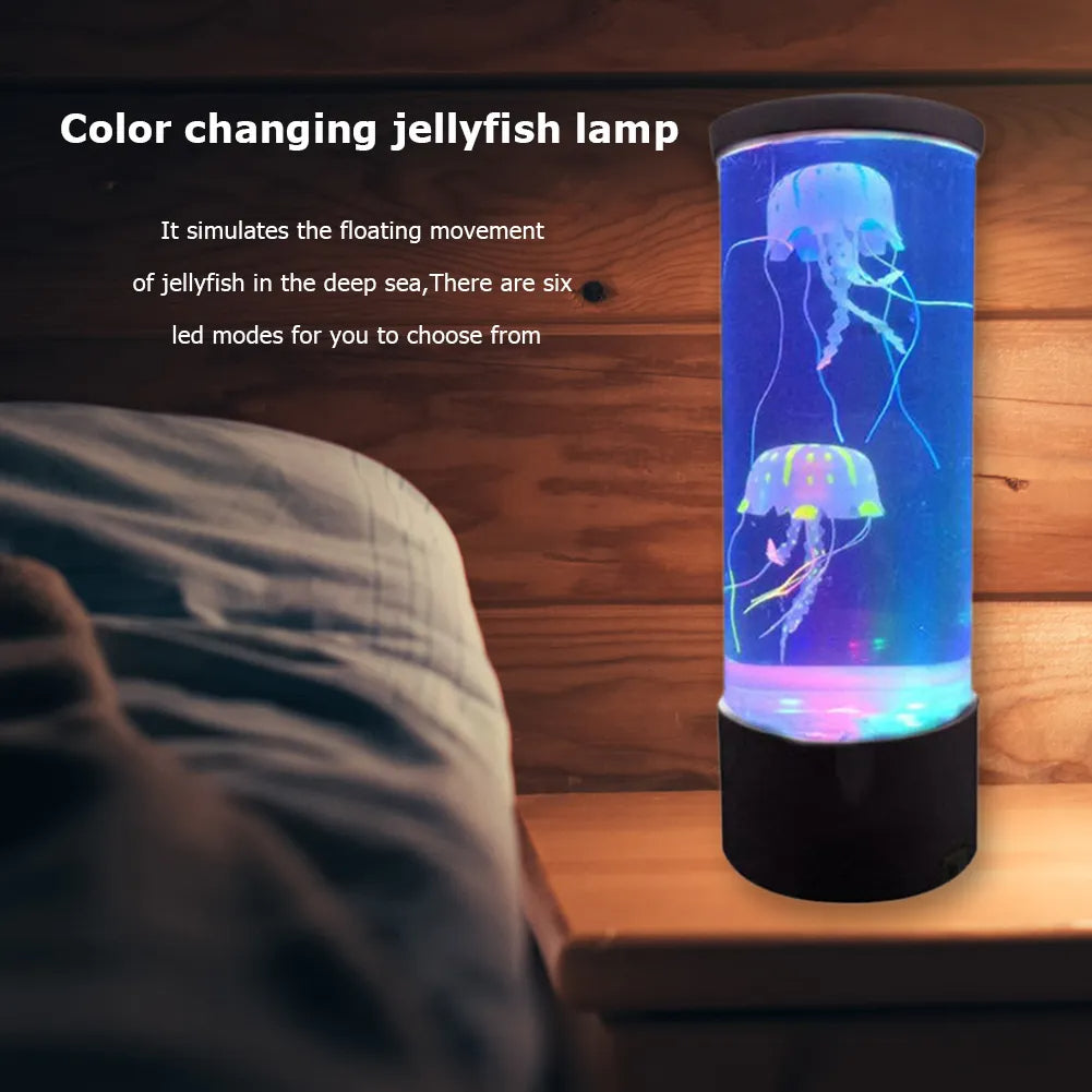 Jellyfish Color Changing Night Light Lamp - USB/Battery Powered